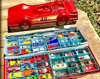 Matchbox Linsey Red Indy Race Car #48 Carrying Cases! Holds 48 Each! Choose MAX for All CaRs UnDER 3.95 + 24 new in package & 2 FREE CASES!