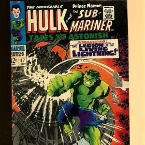 Tales To Astonish #97: 1967 Sub-Mariner, Hulk Comic Book. 1st Lords of Lightning