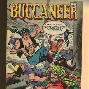 Buccaneer #8 Dec 1957 Ten Cent Golden Age Pirate Comic Book! Reed Crandall! Tezca the Woman Pirate, Captain Daring, The Son of Bluebeard,
