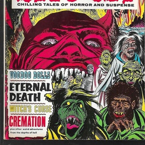 Shock #1 1969 Chilling Tales of Horror & Suspense. Voodoo Dolls, Eternal Death, Withes, Cremation + other adventures from the Depths of Hell