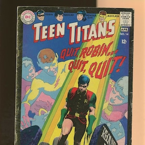Teen Titans #14 March 1968  Robin Quits! The Gargoyle!!  Bob Haney script & Nick Cardy art ! DC Comics Silver Age Comic Book Awesomeness