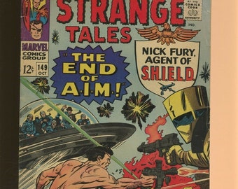 Strange Tales #149 Nick Fury, SHiELD, Dr Strange! Elements of plot crosses overs into Tales to Astonish 82-85 and Tales of Suspense 79-84