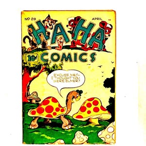 HA HA Comics #28  Published April 1946 by American Comics Group. A Nice Golden Age Vintage Comic Book bagged and boarded in Good Condition.