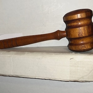 Vintage Gavel. Judges Hammer, Wooden Mallet. Approximatly 11 inches long