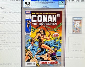 Conan the Barbarian #1 CGC 9.8 Facsimile Edition Recreates the iconic 1st issue of Conan the Barbarian even to original 1970s advertisements