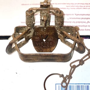 Vintage Victor Animal Traps. Hunting Trapping Rustic Cabin Lodge or Farmhouse Functional Décor working & ready to use as art or as designed.