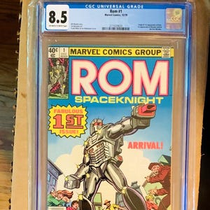 Rom #1 First Appearance and Origin Comic Book CGC 8.5 High Grade Key 1979 Marvel Comics- Rom The Spaceknight. Frank Miller cover.