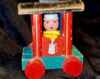 Vintage 1963 Huffy Puffy Wooden Train Cars Fisher Price #999 - Etsy