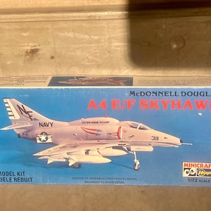 Minicraft Hasegawa McDonald Douglas A4 E/F Skyhawk Vintage 1/72 Scale Model Aircraft. All Parts Remain Factory Sealed Unopened Mint In Box.