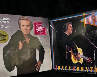 George Jones Vintage Vinyl: Still The Same Ole Me & Jones Country. Both Covers Still in Plastic