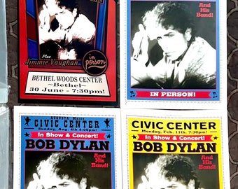 Bob Dylan Concert Tour Posters & Ticket Stubs. Vintage 1999-2003 Bob Dylan Concert Tickets and Official Dylan Concert Tour Posters Available