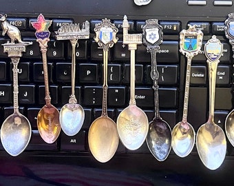 Miniature Spoon Collections 100s of Vintage Travel Spoons! Many listings! Collectable Attractions, International, State & City Destinations!