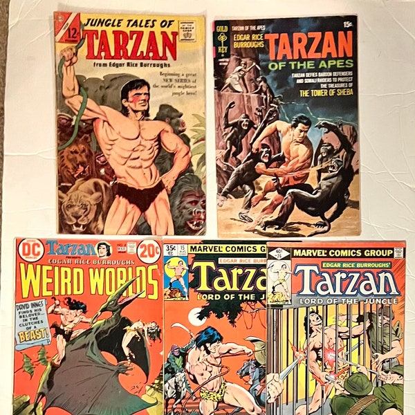 Tarzan-stripcollectie! Zilver- en bronstijd Marvel, DC en meer! geïnspireerd door Edgar Rice Burroughs 0,12, 0,15, 0,20, 0,35 en 0,40 cent!