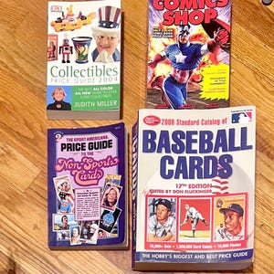 Collectibles Price Guide BARGAIN Bundle w/ RARE Non-Sports Cards Guide, General Collectables and Bonus Comic Books & Baseball Cards Books!