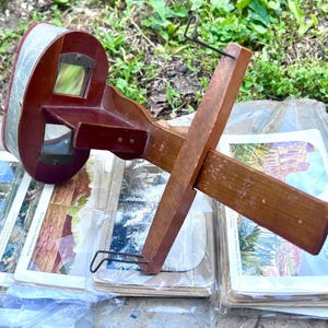 Antique 1897 Stereoscope 100 Cards!  Viewer Dated April 20 - Sept 28, 1897 + Collection of  100 Awesome and diverse 3D Stereo Viewing Cards!