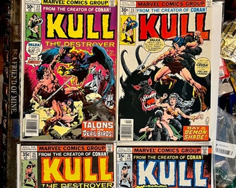 Kull the Destroyer 22,23,25,28 Four Bronze Age Comic Books 1973-1974 * Severin Marvel from the Makers of Conan!