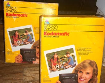 Kodak Instant Camera! 2 Unused as new collectible old stock Vintage Kodak 930 Instamatic Cameras in original boxes. Only 2!