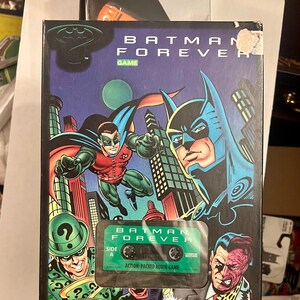 Batman Forever Game. Vintage 1995 Batman game sealed with cassette tape. NIB Old Stock.