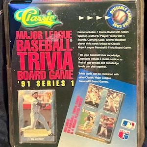 Classic Major league Baseball FIRST Series! Trivia board game. Vintage 1991 Factory Sealed unopened as new inside aged but intact packaging!