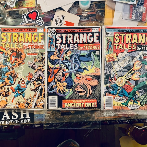 Strange Tales #185, 186, 187.  Doctor Strange 1976 Marvel Comics. Stan Lee, Steve Ditko, John Romita, Klaus Janson