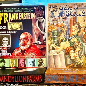 Vintage 1969 Mags Planet of the Apes cover on Castle of Frankenstein #13 or Sex to Sexty #35  for Mature Readers w/ Sci-Fi and Adult Humor!
