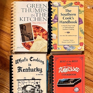 Southern Cookbooks. 4 Vintage Books Full of Much Loved Recipes, many of which you may not find anywhere else. Tennessee, Kentucky, VA etc.