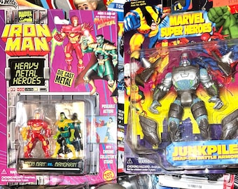 Iron Man and Mandarin + Junk Pile Action Figures. Iron Man Mandarin Heavy Metal Hero’s and Junk Pile Action Figures