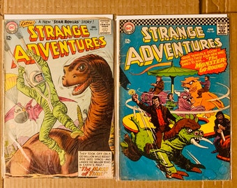 Strange Adventures (1950-1973 First Series) #159 & #189 - Vintage Sci Fi / Horror Comic Books from DC Comics long running 244 issue series!