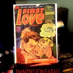 First Love Illustrated Comic #21, Vintage Golden Age Romance-Comic Art (Sept 1952) w poetry, advice to readers, and pre-code notoriety.