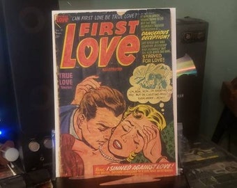 First Love Illustrated (1949) #45 Harvey's Romance-Comic. 1954 Comic with Love Poetry, Advice to Readers & Some Pre-Code Notoriety included.
