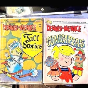 Dennis the Menace vintage comic books. Tall Stories 1970 and  Comic Capers  1971 Get Both Books