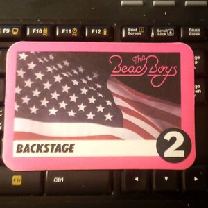 Beach Boys Backstshe Backstage Pass World Tour Vintage 19 Concert