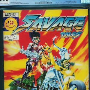Savage Tales #1 CGC 9.0 (1985 Magazine) Published Oct 1985 by Marvel. The Nam, 1967 5th to the 1st featuring the first appearance of the Nam