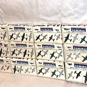 Rare 1/300 Scale Aircraft model kits. Vintage Samurai’s Super Micro Series Japan Navel Plane WW II Series 1:300 scale Airplane