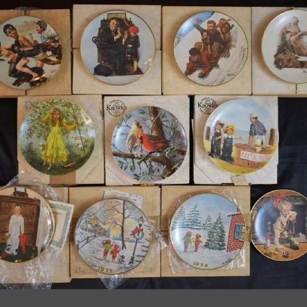 Porcelain Collector's Plates by Rockwell, Knowels, First Edition Gorham, Limited Editions, Saturday Evening Post, Little Bo Peep! Many More!