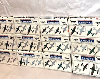Rare 1/300 Scale Aircraft model kits. Vintage Samurai’s Super Micro Series Japan Navel Plane WW II Series 1:300 scale Airplane