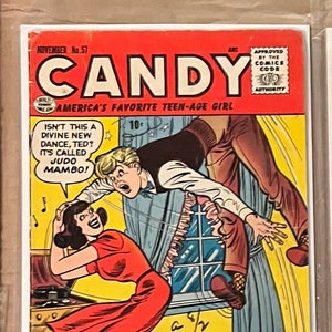 Candy #57 (1947 Quality) 1955 by Quality. Stories & Art unknown. Candy stars in 5 untitled stories. Vintage Golden Age 0.10 cent comic book!