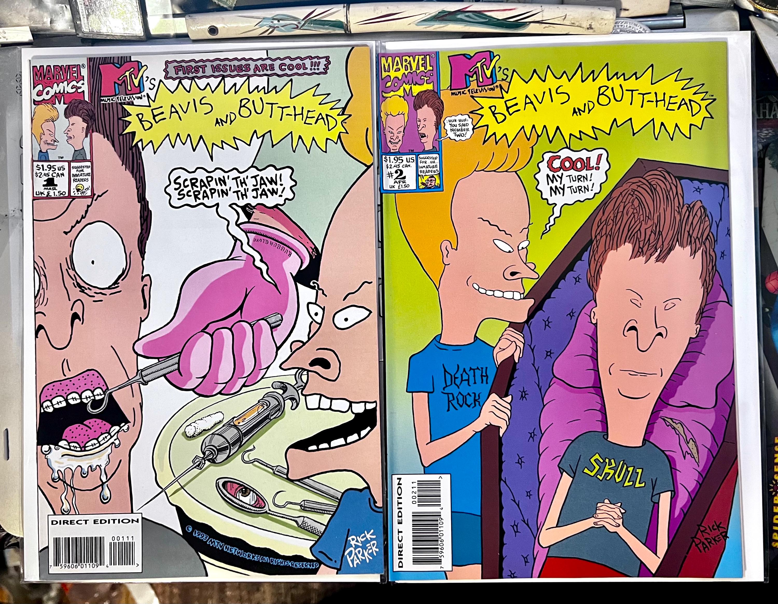 Beavis and Butthead #1 and #2 First Comic Book Appearance of Beavis and ...