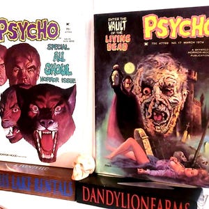 Psycho Magazine #15 AND #17 1972-3 Skywald Comic Magazine that Pushed Horror and the Bizarre further Passed Creepy, Eerie & other magazines!