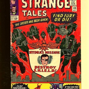 Strange Tales 136: 1965 Nick Fury & Doctor Strange Comic Book - Jack Kirby Art