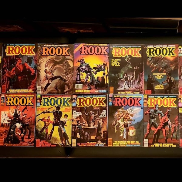 Rook Comic Magazine 1979-1982 Issue #1 through #14 Warren Publishing (Eerie, Vampirella) Complete Full Run Set of All 14 Issues in VF to NM!