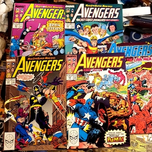 Avengers #301, 302, 303,  304, 305 Vintage 1989 Comic Book Collection! Five Sequential 1st Series Marvel Classics 3 part Super-Nova saga VF