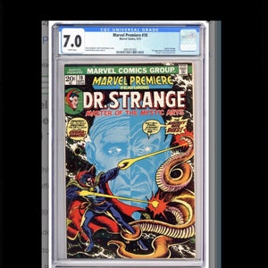 Marvel Premiere #10 CGC 7.0 (1972) Key Issue Pub Sept 1973. "Death of the Ancient One" Featuring Doctor Strange, Sorcerer Supreme