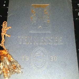 UT 1930 Commencement Program from the University of Tennessee College of Law and College of Home Economics Vintage Alumni Archive Material. image 1