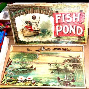 1st Game of Fish Pond Published 1890 RARE If you see another LMK! 2nd edition currently priced @ 1400 w another 2nd sold at auction for 1000