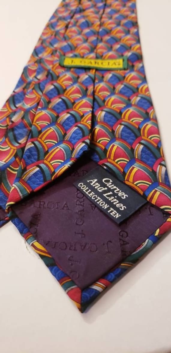 Jerry Garcia Grateful Dead Neckties J Garcia Silk Tie Curves and