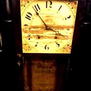 Old Clock - Antique Wall Clock with weights. Weights inside. Needs Restoration.