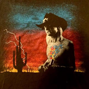 メンズ　バンT　ジョニー・ウィンター　SizeXL　2014　ジャパンツアー Johnny winter shirt - Etsy 日本