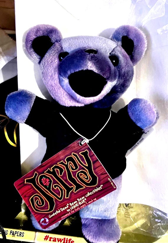 Grateful Dead Beanie Bears Set of 10 Liquid Blue W Jerry! Gen Ed 1