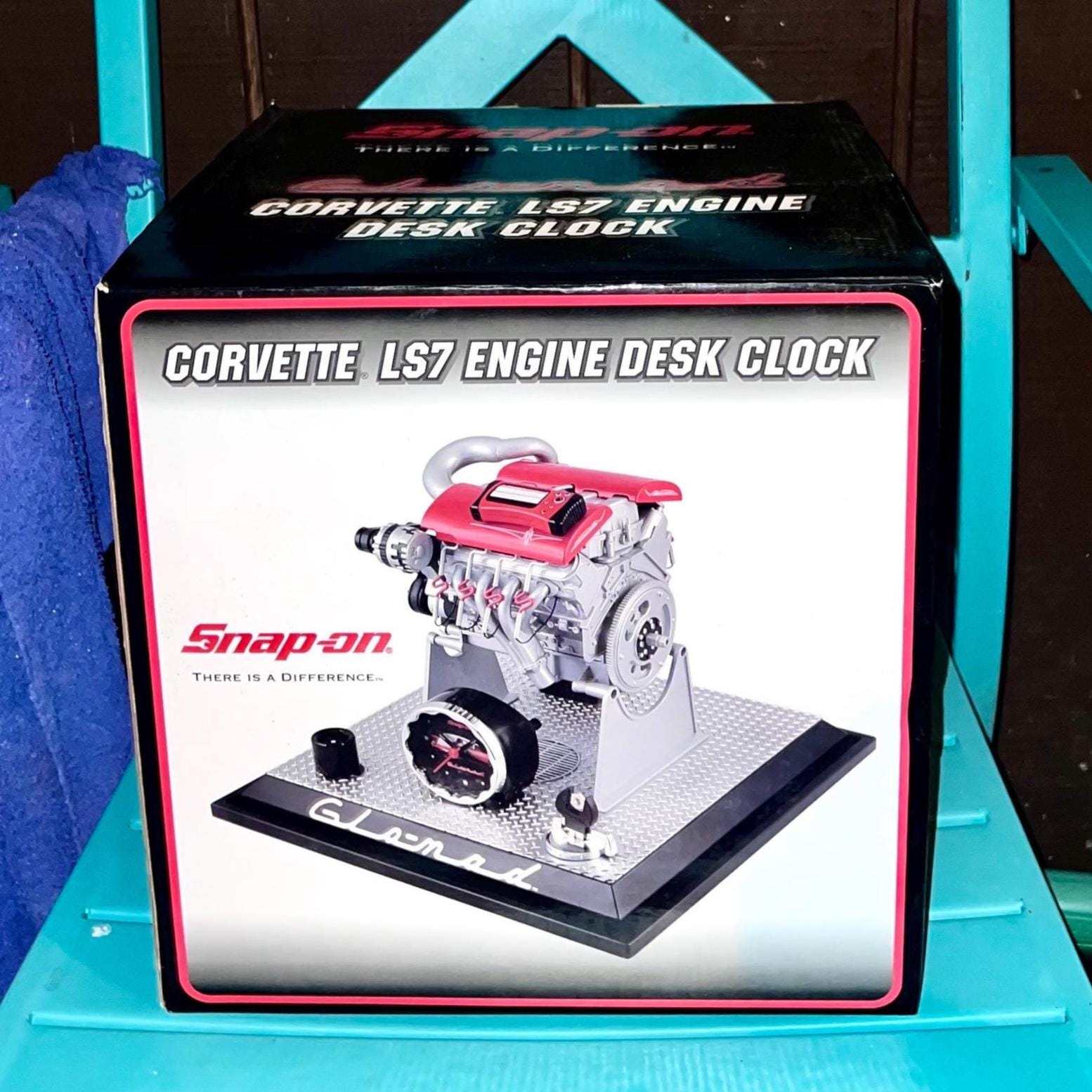 Snap-on Tools Corvette LS7 Engine Desk Clock, 1:6 Scale NIB HTF